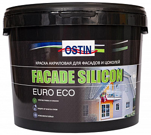 Краска акриловая для фасадов и цоколей (FACADE SILICON EURO ECO) 5 л