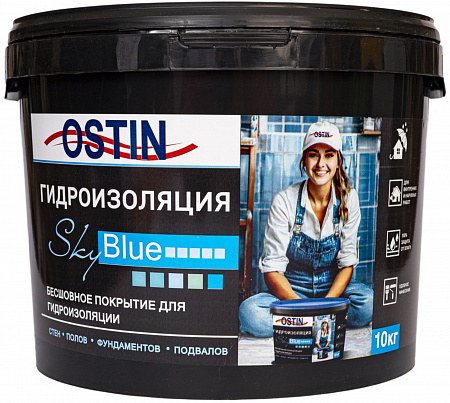 Гидроизоляция OSTIN (полимерная акриловая) 5 кг.